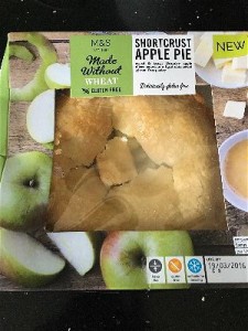 Uncooked "Made without Wheat" M&S Apple Pie