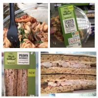 Eating GLUTEN FREE "Made without Wheat" M&S new additions: Prawn Mayonnaise Sandwich & Chicken Basil Pasta...